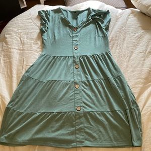 Teal Amazon dress with pockets Medium